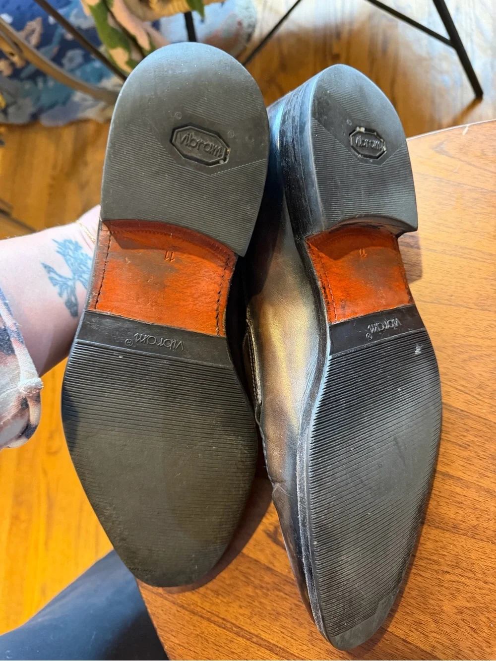 Men's Classic Brown/Black Leather Penny Loafers Bontoni